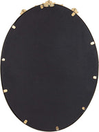 Kate and Laurel Arendahl Ornate Glam Oval Wall Mirror, 18 x 24, Antique Gold, Beautiful Bohemian Mirror for Wall
