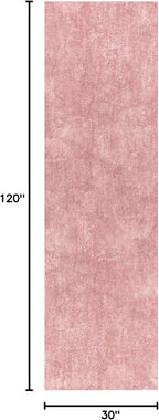 nuLOOM 2' x 10' Cozy Plush Area Rug, Machine Washable, Non-Slip, Soft Fluffy Shag Carpet for Living Room Bedroom Kids Room Nursery Home Decor, Loni Pink