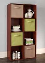 ClosetMaid Cubeicals 8 Cube Storage Shelf Organizer Bookshelf, Stackable, Vertical or Horizontal, Easy Assembly, Wood, Dark Cherry Finish