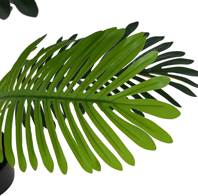 Christopher Knight Home Alene Set of 2 78.5''H Artificial Tree Indoor, Artificial Palm Tree with Nursery Pot, Tropical Style Faux Tree with Black Plastic Pot, Artificial Plant for Home Decor, Green