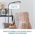OttLite ClearSun Flex LED Floor Lamp with LED Technology - Touch Activated Controls, Adjustable Neck, Smart Memory Feature - Great for Office, Home, Dorm, Bedroom, College, & Living Room, Black