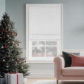 Madison Park Galen Cordless Roman Shade, 34"W x 64"H, Sheen White – Room Darkening, Thermal Insulated, Energy Efficient Window Blind with Subtle Sheen Basketweave Fabric for Privacy