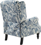 HULALA HOME Upholstered Wingback Recliner Chair Set of 2, Small Adjustable Footrest Push Back Single Reclining Sofa, Mid Century Modern Lounge Armchair for Living Room, Bedroom, Reading/Jacobean