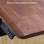 ONBRILL Standing Desk, 55x23.6 Inches Whole-Piece Board Rectangle Stand Up Desk with Solid Wood Desktop and Memory Controller, Adjustable Height from 28-46 Inches for Home & Office, Black Walnut