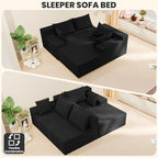 LEVELEVE 107" Cloud Sectional Couch with Deep Seat，Modern Modular Sofa with L-Shape Chaise，No Assembly Required, Upholstered Couches for Living Room Bedroom(Black,Right Facing Chaise)