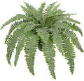 Artificial Fern Plants in Pot 34.6" Large Artificial Boston Fern 39 Leaves for Outdoors & Indoor Faux Potted Plant Fake Ferns Bush Plant for Patio Garden Farmhouse Porch Home Decor Dusty Green