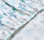 Eddie Bauer - Twin Sheets, Cotton Flannel Bedding Set, Brushed For Extra Softness, Cozy Home Decor (Tossed Snowflake, Twin)