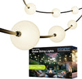 Enbrighten Globe Outdoor String Lights, 44ft, 12 Large 4in Round Bulbs, 2700K Warm White LED, Waterproof, Patio, Backyard, Garden, Pergola, Balcony, 84331