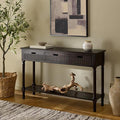 SAFAVIEH Home Collection - Landers Dark Chocolate Console Table with 3 Basket Drawers and 1 Shelf, Farmhouse Accent Entryway Table (CNS5711F)