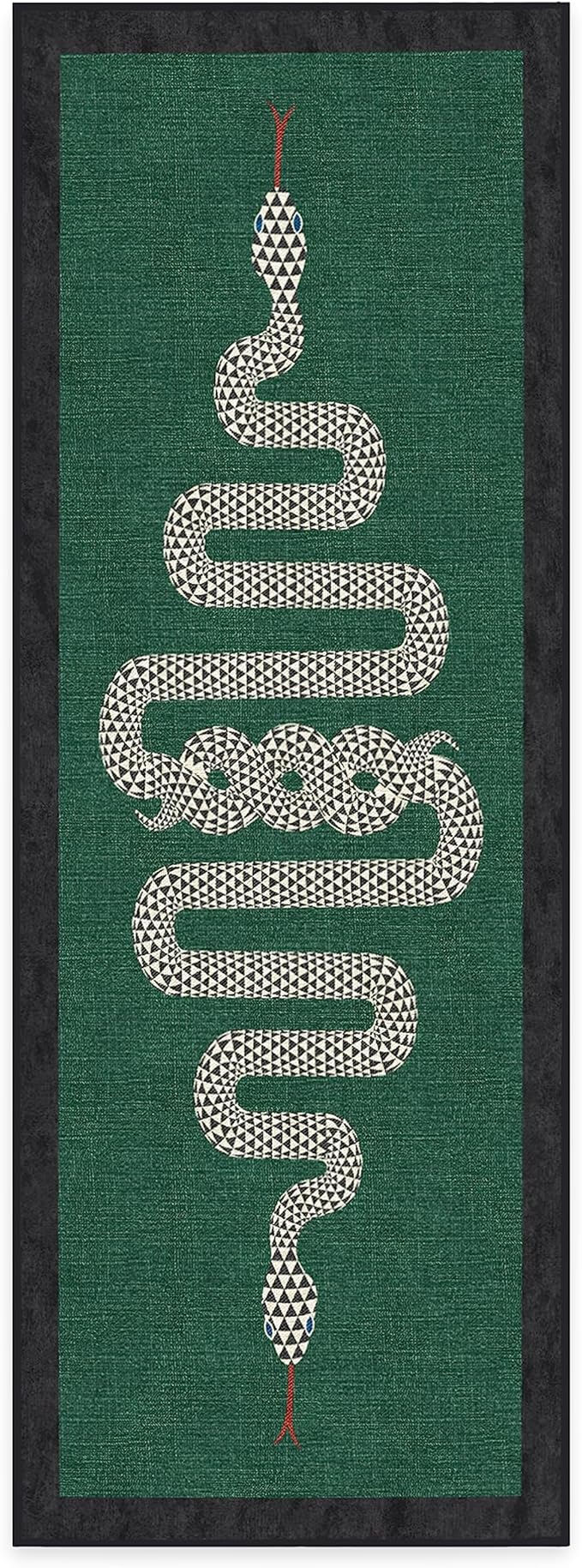 RUGGABLE x Jonathan Adler Machine Washable Modern Runner Rug – Venom Emerald 2.5x7, Stain-Resistant, Non-Slip – Washable Rug for Hallway, Entryway, Living Room & Kitchen–with Cushioned Pad