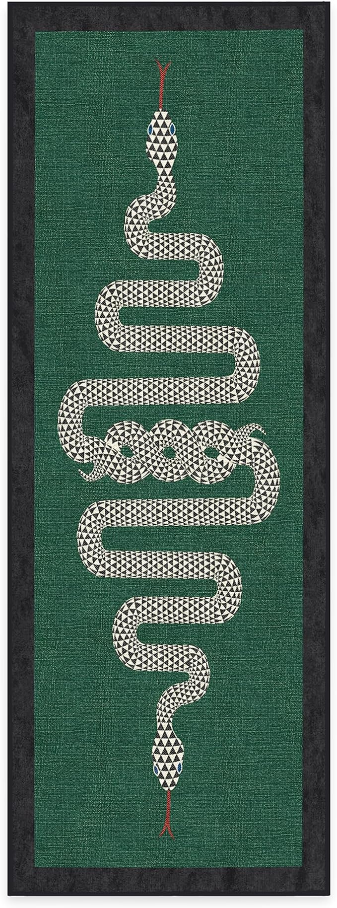 RUGGABLE x Jonathan Adler Machine Washable Modern Runner Rug – Venom Emerald 2.5x7, Stain-Resistant, Non-Slip – Washable Rug for Hallway, Entryway, Living Room & Kitchen–with Standard Pad