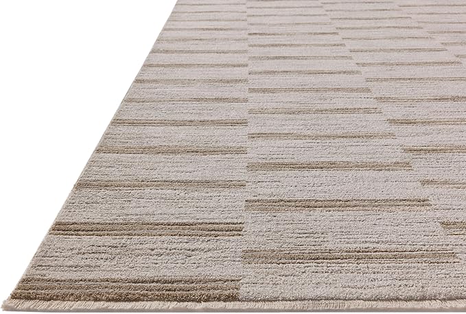 Loloi Amber Lewis Cali Collection CIL-04 Ivory/Tobacco 9'-6" x 13', .25" Pile Height, Area Rug