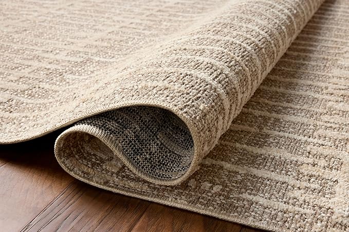 Loloi Amber Lewis Bexley Collection BEX-02 Taupe/Natural 2'-7" x 10'-0" Runner Rug Neutral, Textured, Living, Bedroom, Dining, Carpet