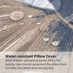 Outdoor Cushion Set for Patio Furniture Deep Seat Chair Cushions Weather Resistant Sofa Chair Pad, 24.4x23.6 Inch, Blue Leaves