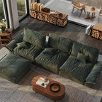 POVISON Oversized Modular Sectional Sailboat Sofa for Living Room with Adjustable Backrest Sectional Couches Large Deep Sofa Set 3 Seats Big with Ottoman Comfy Cloud Couch for House Office