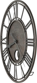 Howard Miller Marius Gallery Wall Clock- Modern Timepiece Battery Powered Alarm Clock- Quartz Movement with Roman Numerals Wall Clock for Living Room, Bedroom, Kitchen, Patio and Office Décor