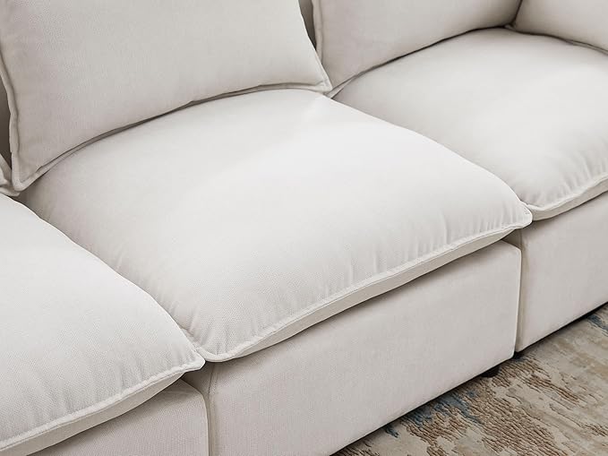 VANOMi Modular Sectional Sofa, 5 Seater Sofa with Reversible Chaise for Living Room, L Shape Sofa