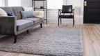 Unique Loom Solid Shag Collection Area Rug (2' 2" x 3' 1" Rectangle, Cloud Gray)