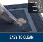 OLANLY Front Door Mat Indoor Outdoor Entrance, Waterproof All-Season, All-Weather Doormat, Sturdy Natural Rubber, Fade Resistant, Low Profile, Easy Clean Patio Porch Entryway Mat, 36x24, Blue