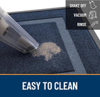 OLANLY Front Door Mat Indoor Outdoor Entrance, Waterproof All-Season, All-Weather Doormat, Sturdy Natural Rubber, Fade Resistant, Low Profile, Easy Clean Patio Porch Entryway Mat, 59x20, Blue