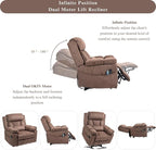 Big Man Power Lift Recliner for Elderly Adults 28 Inch Wide Seat, Lay Flat Lift Chair with Heat Massage, Arm Storage Cup Holders, USB Type C Charging, Oversized Recliner 400 lbs