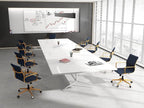 COROCC Office Desk Chair Modern Conference Room Task Chairs Leather Computer Swivel Excutive Ribbed Ergonomic Rolling Gold Desk Chair for Home Office