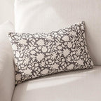 Foindtower Set of 2 Decorative Neutral Floral Throw Pillow Covers Accent Farmhouse Cushion Covers Boho Lumbar Pillowcase for Couch Sofa Bedroom Living Room Home Decor,12×20 Inch,Rustic Gray