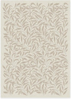 RUGGABLE x Morris & Co Washable Area Rug– Pure Willow Boughs Natural 5x7, Stain-Resistant, Non-Slip–Medium Machine Washable Rugs for Living Room, Bedroom, Hallway, Entryway & Office–with Standard Pad