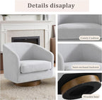 Lumibee Swivel Accent Chairs Set of 2, Chenille Fabric Swivel Barrel Chairs for Living Room, Modern Comfy Upholstered Round Armchairs Single Sofa Chairs for Bedroom, Club-Bright Gray