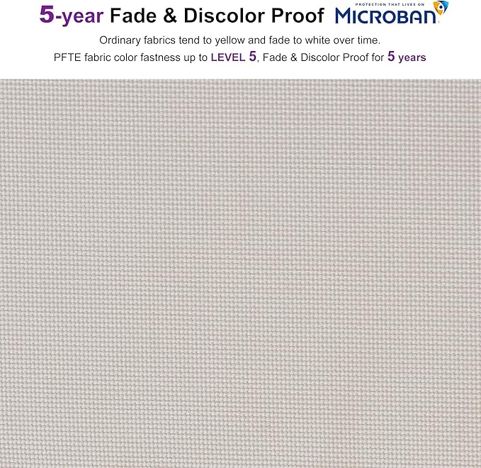 PURPLE LEAF Patio Chaise Lounge Chair Set of 2 Outdoor Lounge Chair with Arm All Weather Adjustable Lounger for Beach Pool Lawn Garden Sunbathing Recliner Beige