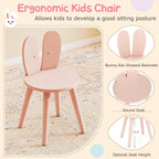 Costzon Kids Vanity, Girls Vanity Set with Mirror and Stool and Lights, Drawers & Storage Compartments, Toddler Makeup Vanity Desk Dressing Table, Wooden Kids Vanity Table and Chair Set (Pink)