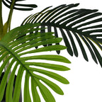 Christopher Knight Home Alene Set of 2 61''H Artificial Tree Indoor, Artificial Palm Tree with Nursery Pot, Tropical Style Faux Tree and Black Plastic Pot, Artificial Plant for Home Office Decor,Green