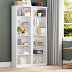 75" Tall Bookshelf, 6-Tier Floor Standing Bookcase with Adjustable Shelves, 24" Wide Open Storage Shelf, Modern Display Organizer for Home Office, Living Room, Bedroom, Study