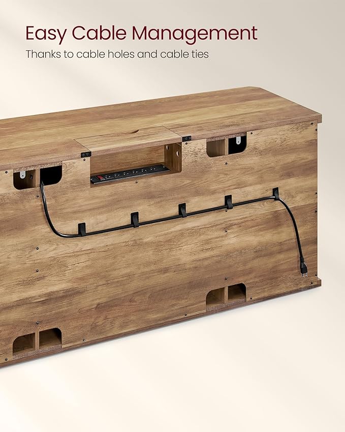 VASAGLE TV Stand for TVs up to 65 Inches, Farmhouse Entertainment Center with Sliding Barn Doors, TV Console Table for Living Room, Honey Brown ULTV324K41