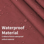 Easy-Going Waterproof Patio Cushion Covers ONLY Cover 24x24x4 inch 2 Pack Replacement Non-Slip Outdoor Seat Cushion Slipcover with Zipper. Wine