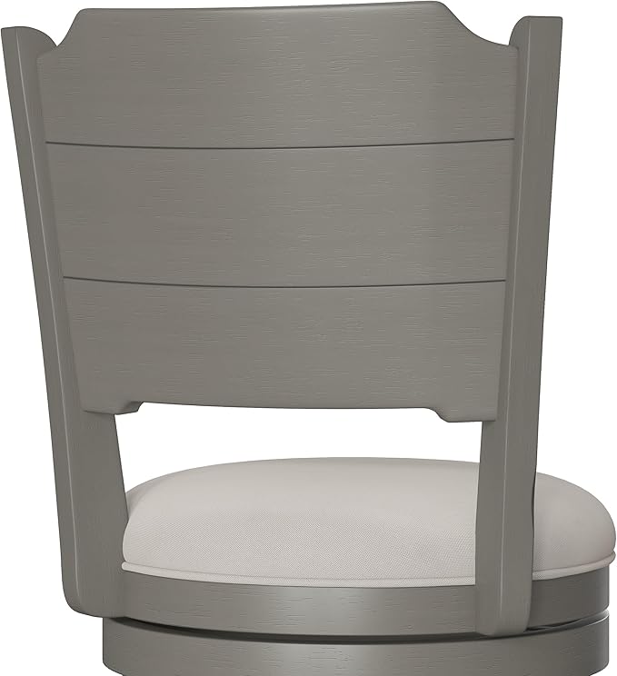Hillsdale Clarion Swivel Counter Height Stool, Distressed Gray
