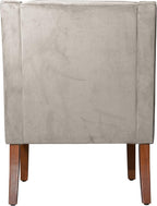 HomePop Swoop Arm Accent Chair, Velvet Grey