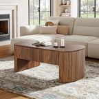Tribesigns 47-Inch Oval Lift Top Coffee Table with Storage Shelf for Living Room, Rustic Lift Up Tabletop Mid Century Center Tables with Hidden Compartment, Rustic Brown
