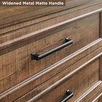ACCOHOHO Farmhouse 5 Drawers Dresser Chests for Bedroom,46" Tall Wood Rustic Chest of Drawers with Wide Metal Handle,Natural Texture,Drawer Organizer for Bedroom,Living Room,Hallway and Entryway,LB