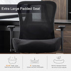 Okeysen Big and Tall Office Chair, Ergonomic Computer Desk Chair with 500 LBS Capacity, Wide Seat and 6’’ Thick Cushion for Heavy People, Adjustable Lumbar Support