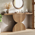 Tribesigns 63-Inch Console Table for Entryway, Narrow Entryway Table with Unique Sturdy Base, Farmhouse Furniture Behind The Couch for Living Room, Hallway, Entrance, Foyer (Natural)