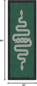 RUGGABLE x Jonathan Adler Machine Washable Modern Runner Rug – Venom Emerald 2.5x7, Stain-Resistant, Non-Slip – Washable Rug for Hallway, Entryway, Living Room & Kitchen–with Standard Pad