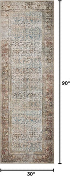 Loloi Amber Lewis Georgie Collection GER-09 Multi/Spice 2'-6" x 7'-6", .19" Pile Height, Runner Rug
