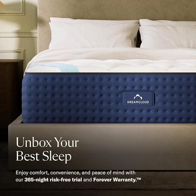 DreamCloud Premier 13" Twin XL Mattress - Luxury Gel Memory Foam - 365 Night Trial - Premium Pressure-Relieving Layers - Forever Warranty - CertiPUR-US® Certified