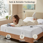 Beautyrest 3M Scotchgard Heated Mattress Pad - Electric Bed Warmer with 5 Heat Settings, 10 Hr Auto Shut Off Timer, All Around Elastic Deep Pocket, UL Certified, Machine Washable, White King