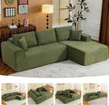 2025 New 108" Cloud Couch Sectional, Modular Sectional Sofa with L-Shaped Chaise, Deep Seat Sectional Modular Couch for Living Room, No Assembly Required (Green, Right Facing Chaise)