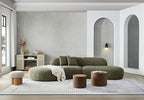 135" Curved Sofa Couch Modern Oversized 6-Seat Upholstery Boucle Sectional Sofa Couch with Pillows for Living Room Apartment Furniture,No Assembly Needed (Green+Left-Facing)