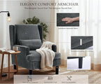Accent Chair for Living Room Chairs Upholstered Oversized Reading Chair Armchair Accent Chairs Set of 2 Living Room Chair with High Back and Wood Legs,Arm Chair Comfy Chair for Bedroom(Dark Grey)