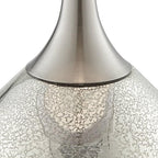 Possini Euro Design Swift Modern Table Lamp 30 1/2" Tall Mercury Glass Chrome Metal Neck Twin Double Drum Shade Decor for Bedroom Living Room House Bedside Nightstand Home Office Entryway Family