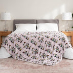 Berkshire Blanket Peanuts® VelvetLoft® Cute Character Snoopy Plush Blanket,Peanuts Laughing Robe Lilac,King 90 in x 108 in (Official Peanuts® Product)